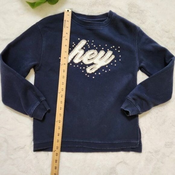 Zara Navy White Hey Sweatshirt size 13-14 - Picture 6 of 8
